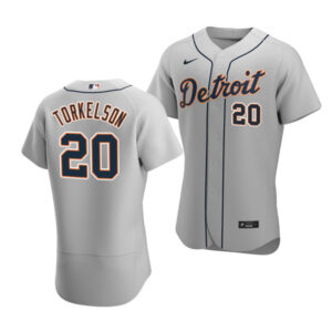 Men Detroit Tigers #20 Spencer Torkelson Gray Flex Base Stitched Jersey