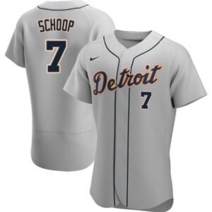 Men Detroit Tigers #7 Jonathan Schoop Gray Flex Base Stitched Jersey