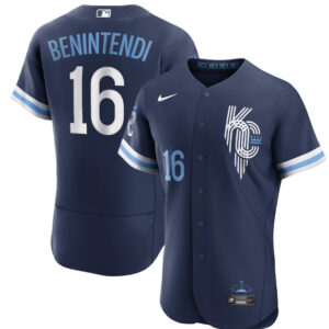 Men Kansas City Royals #16 Andrew Benintendi 2022 Navy City Connect Flex Base Stitched Jersey