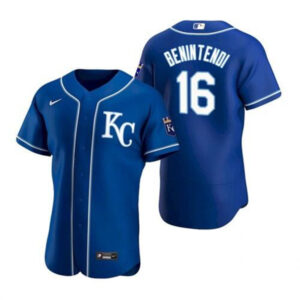 Men Kansas City Royals #16 Andrew Benintendi Blue Stitched MLB Jersey