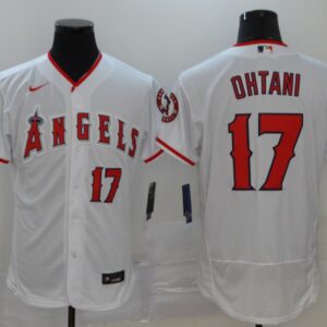 Men Los Angeles Angels #17 Shohei Ohtani 2020 White Flex Base Stitched MLB Jersey