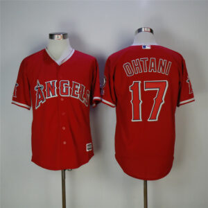 Men Los Angeles Angels #17 Shohei Ohtani Red Cool Base Stitched MLB Jersey