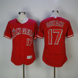 Men Los Angeles Angels #17 Shohei Ohtani Red Flexbase Stitched MLB Jersey