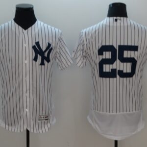 Men MLB New York Yankees #25 Gleyber Torres White Flexbase Stitched Jersey