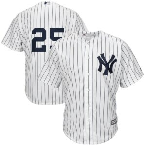 Men MLB New York Yankees #25 Gleyber Torres White Player Stitched Jersey