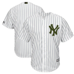 Men MLB New York Yankees White Majestic 2018 Memorial Day Collection Flex Base Stitched Jersey