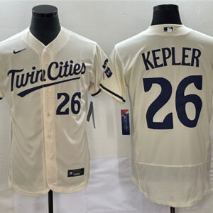 Men Minnesota Twins #26 Max Kepler Cream Flex Base Stitched Baseball Jersey