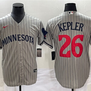 Men Minnesota Twins #26 Max Kepler Gray Cool Base Stitched Baseball Jersey