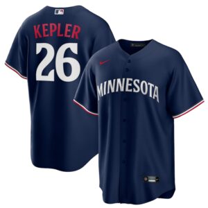 Men Minnesota Twins #26 Max Kepler Navy Cool Base Stitched Baseball Jersey