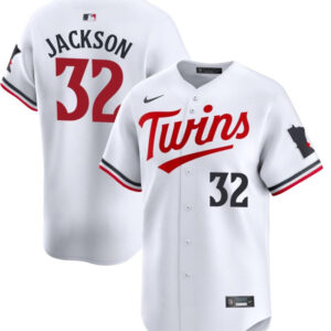 Men Minnesota Twins #32 Jay Jackson White 2024 Home Limited Cool Base Stitched Baseball Jersey