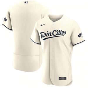 Men Minnesota Twins Cream 2023 Flex Base Stitched Jersey