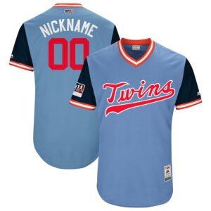 Men Minnesota Twins Majestic Light Blue/Navy 2018 Players' Weekend Flex Base Pick-A-Player Roster Jersey