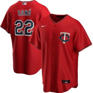 Men Minnesota Twins Red #22 Miguel Sanó Cool Base Stitched MLB Jersey