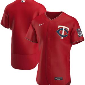 Men Minnesota Twins Red Flex Base Stitched MLB Jersey