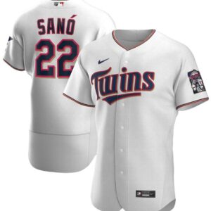 Men Minnesota Twins White #22 Miguel Sanó Flex Base Stitched MLB Jersey