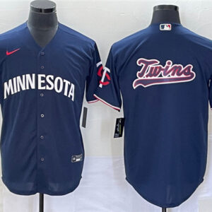 Men Minnesota Twins With Name In Back Navy Cool Base Stitched Jersey