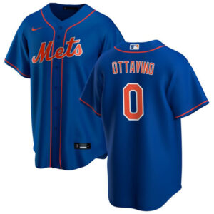 Men New York Mets #0 Adam Ottavino Royal Cool Base Stitched Jersey