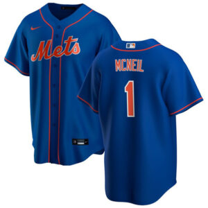 Men New York Mets #1 Jeff McNeil Royal Cool Base Stitched Jersey