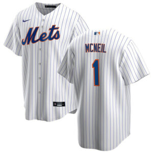 Men New York Mets #1 Jeff McNeil White Cool Base Stitched Jersey