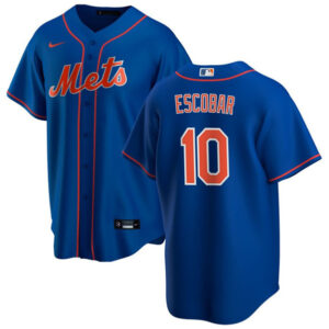 Men New York Mets #10 Eduardo Escobar Royal Cool Base Stitched Jersey