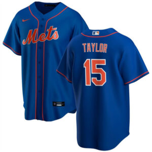 Men New York Mets #15 Tyrone Taylor Blue Cool Base Stitched Baseball Jersey