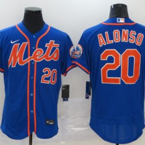 Men New York Mets #20 Pete Alonso 2020 Blue Flex Base Stitched MLB Jersey