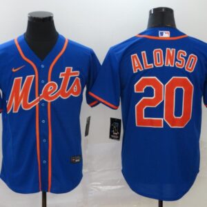 Men New York Mets #20 Pete Alonso Blue Cool Base Stitched MLB Jersey