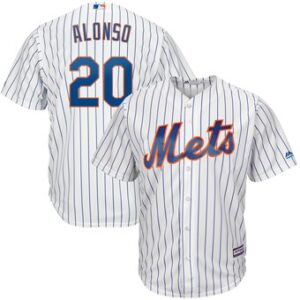 Men New York Mets #20 Pete Alonso White 2019 Cool Base Stitched MLB Jersey