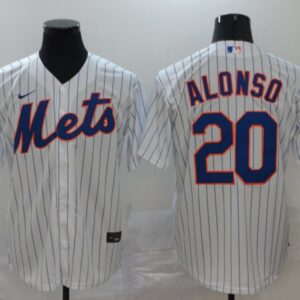 Men New York Mets #20 Pete Alonso White Cool Base Stitched MLB Jersey