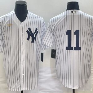 Men New York Yankees #11 Anthony Volpe White Cool Base Stitched Baseball Jersey