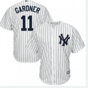 Men New York Yankees #11 Brett Gardner White Cool Base Stitched MLB Jersey