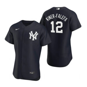 Men New York Yankees #12 Isiah Kiner-Falefa Black Flex Base Stitched Jersey