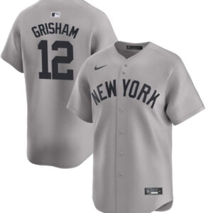 Men New York Yankees #12 Trent Grisham Gray 2024 Away Limited Cool Base Stitched Baseball Jersey