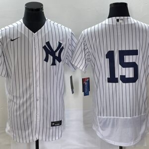 Men New York Yankees #15 Thurman Munson White Flex Base Stitched Baseball Jersey