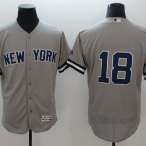 Men New York Yankees #18 Didi Gregorius Gray Flexbase Stitched MLB Jersey