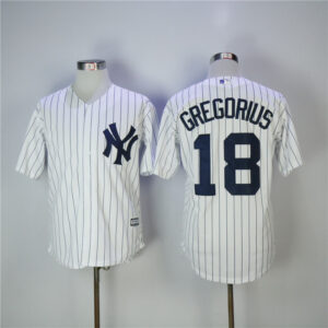 Men New York Yankees #18 Didi Gregorius White Cool Base Stitched MLB Jersey