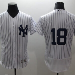 Men New York Yankees #18 Didi Gregorius White Flex Base Stitched Jersey