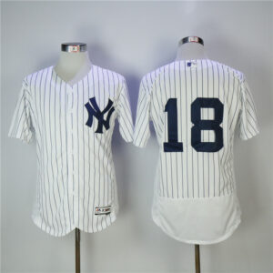 Men New York Yankees #18 Didi Gregorius White Flexbase Stitched MLB Jersey