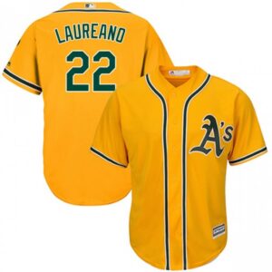 Men Oakland Athletics #22 Ramón Laureano Gold Stitched MLB Jersey