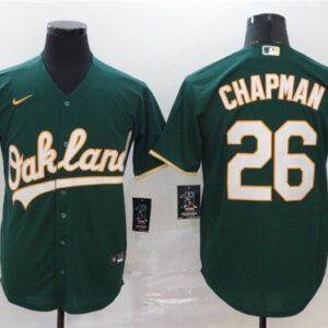 Men Oakland Athletics #26 Matt Chapman Green Cool Base Stitched MLB Jersey