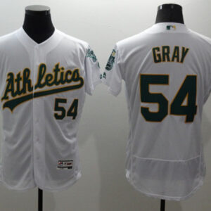 Men Oakland Athletics #54 Sonny Gray White Flex Base Stitched Jersey