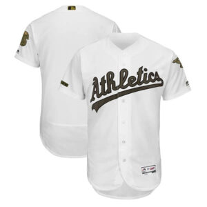 Men Oakland Athletics Active Player Custom White Flex Base Stitched Jersey