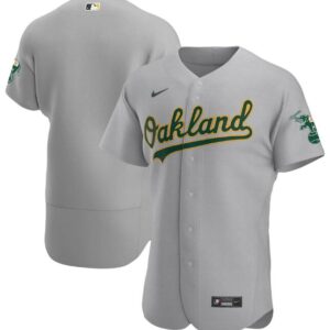 Men Oakland Athletics Blank Grey Flex Base MLB StitchedJersey