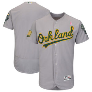 Men Oakland Athletics Gray 2018 Mother's Day Flexbase Stitched MLB Jersey