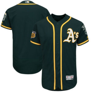 Men Oakland Athletics Majestic Green 2017 Spring Training Flex Base Team Stitched MLB Jersey