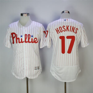 Men Philadelphia Phillies #17 Rhys Hoskins White Flexbase Stitched MLB Jersey