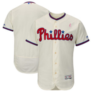 Men Philadelphia Phillies Cream 2018 Mother's Day Flexbase Stitched MLB Jersey