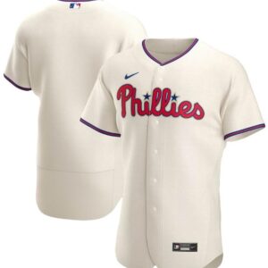 Men Philadelphia Phillies Cream Flex Base Stitched MLB Jersey