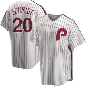 Men Philadelphia Phillies Grey #20 Mike Schmidt Cool Base Stitched MLB Jersey