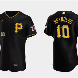 Men Pittsburgh Pirates #10 Bryan Reynolds Black Flex Base Stitched Baseball Jersey